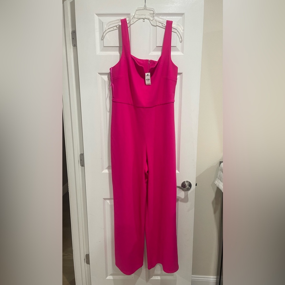 Hot Pink Wide Leg Jumpsuit